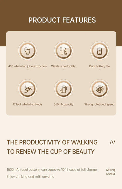 BlendEase 12-Blade Portable Juicer